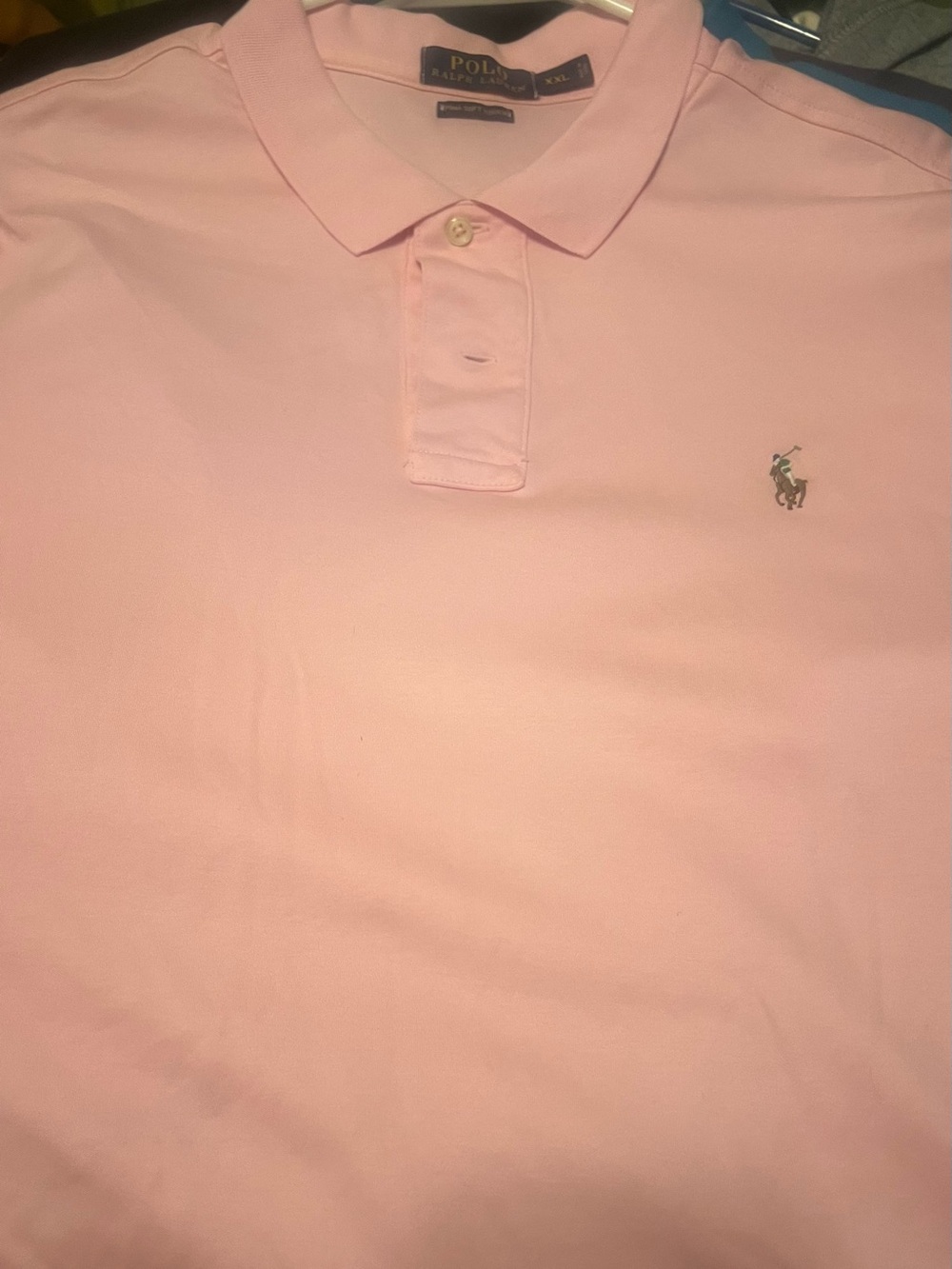 Ralph Lauren Pink Polo Shirt with Classic Collar
